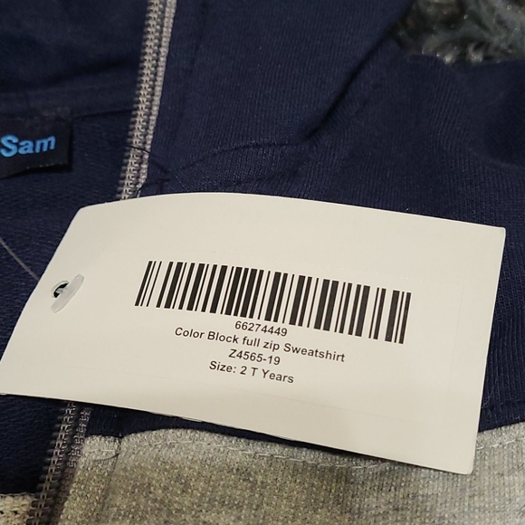 SOPHIE & SAM COLOR BLOCK FULL ZIP SWEATSHIRT - Picture 5 of 9